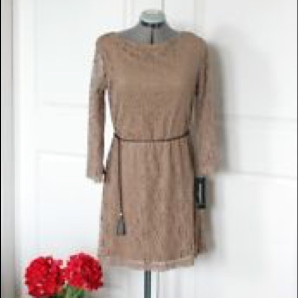 NWT Rising Sun crochet-pattern dress 16 mushroom